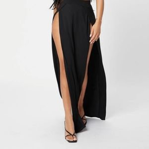 Nasty Gal Double Slit Sexy Maxi Skirt